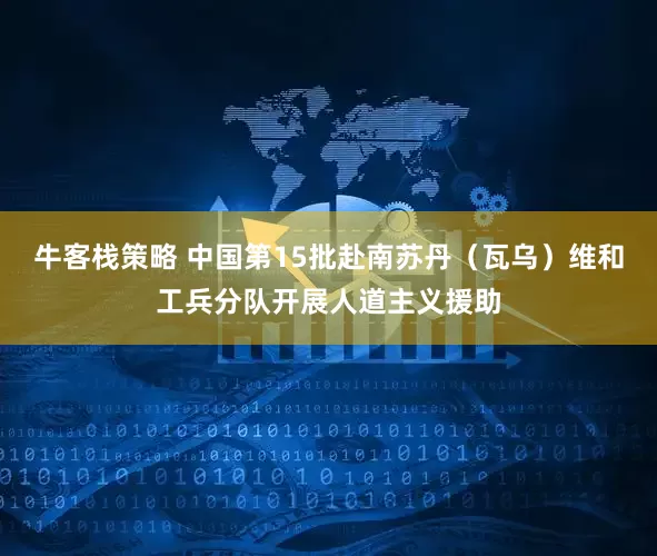 牛客栈策略 中国第15批赴南苏丹（瓦乌）维和工兵分队开展人道主义援助