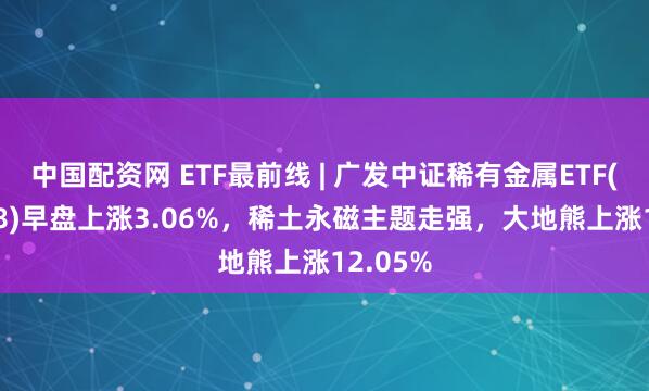 中国配资网 ETF最前线 | 广发中证稀有金属ETF(159608)早盘上涨3.06%，稀土永磁主题走强，大地熊上涨12.05%